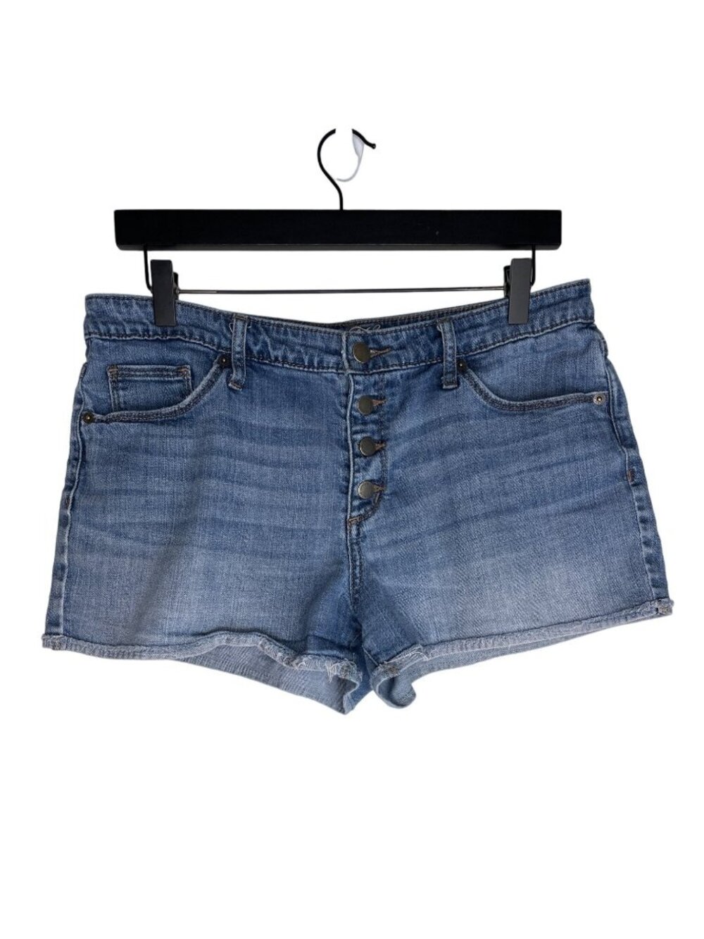 Universal Thread Denim Shorts Size 12 High Rise Button Fly Blue Jean